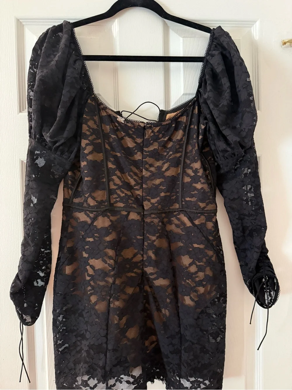 For Love & Lemons Dress Black Lace Built in Body suit